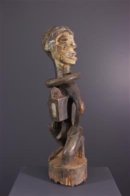 Arte africana - Statua Kongo Vili con testa girata