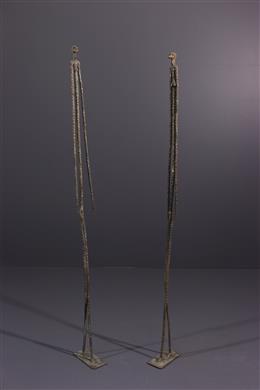 Arte africana - Figure di bronzo della coppia primordiale Dogon