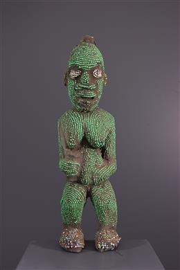 Arte africana - Bamileke /Bangwa Nkétuok Statua di perline