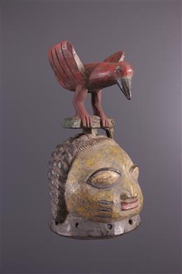 Arte africana - Maschera di palma yoruba Gelede