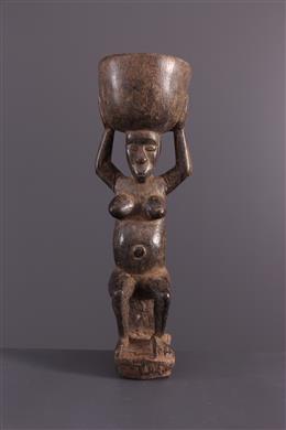 Arte africana - Statuetta Kongo che porta lacqua