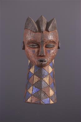 Arte africana - Maschera policroma Kwese / Pindi