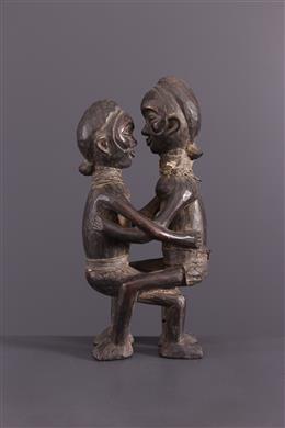 Arte africana - Figura di coppia Kanyok