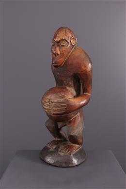 Arte africana - Statua di scimmia Kongo o Luba