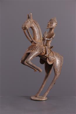 Arte africana - Figura di cavaliere Dogon in bronzo