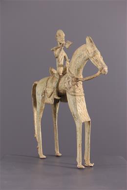 Arte africana - Cavaliere Dogon in bronzo