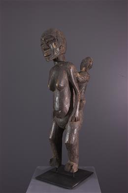 Arte africana - Figura di maternità Makonde Lisinamu
