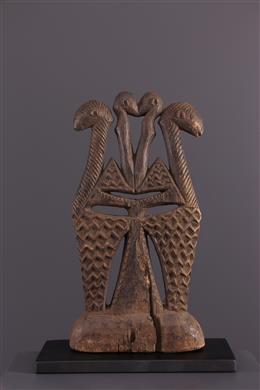 Arte africana - Maschera con stemma Koni "Sogi ni kun" Bambara