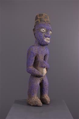 Arte africana - Statua di perline Bamileke / Bamoun