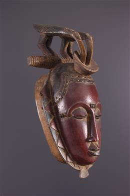 Arte africana - Maschera Yaure, Yohoure, policroma