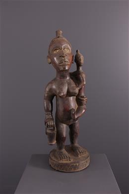 Statua della madre con il bambino Kongo Vili